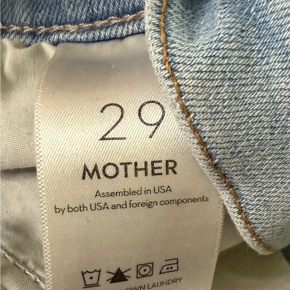 Mother The Hustler Ankle Chew Jean Raw Hem in Petal Plucker Wash Sz 29 - Picture 11 of 15